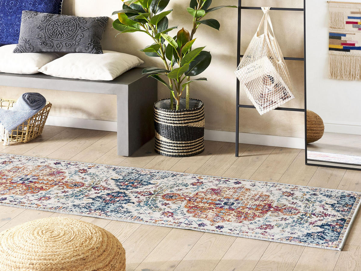 TEPPICHLÄUFER Enayem 200/60 cm - Multicolor, Kunststoff (60/200cm) - Beliani