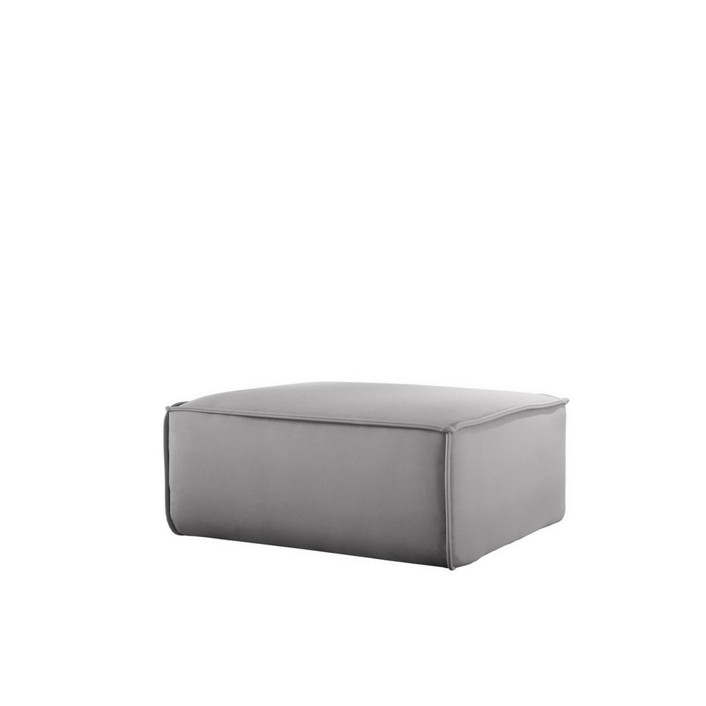 Thumbnail - Fun Möbel Polsterhocker, Hellgrau, Textil, 85x40x85 cm, Wohnzimmer, Hocker, Sitzhocker