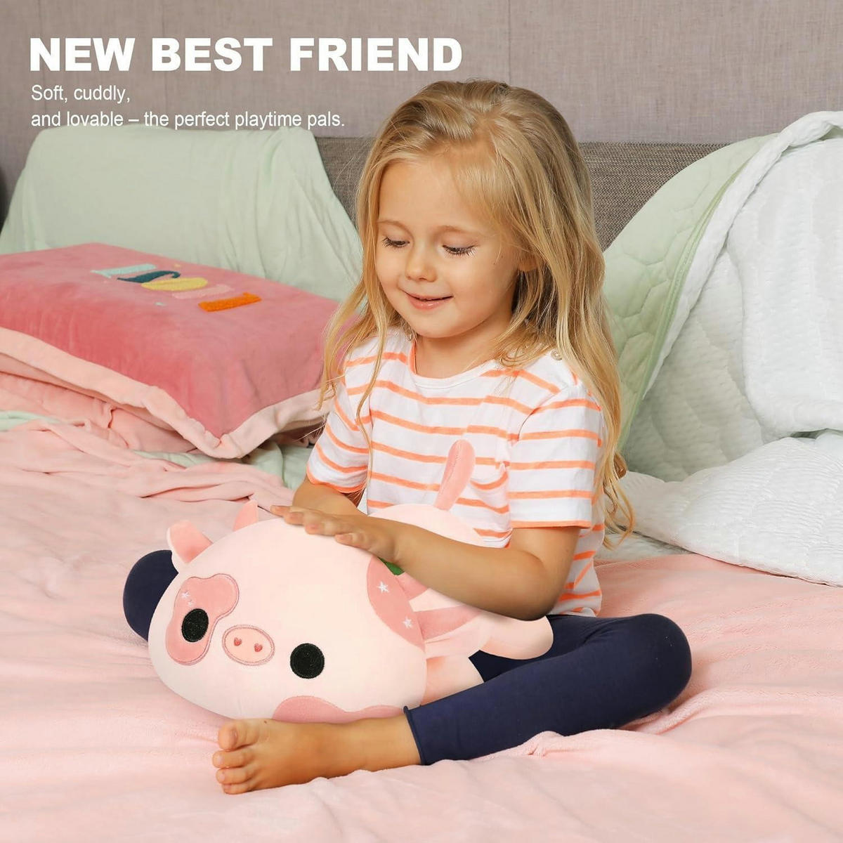 PLÜSCHTIER Kuh Hellrosa 30 cm - Rosa, Textil (20/30cm)