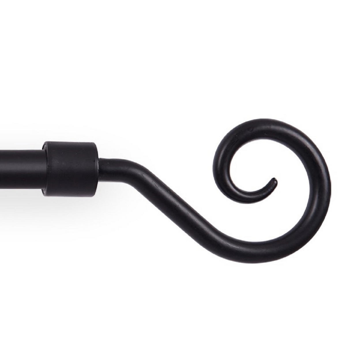 GARDINENSTANGENSET 120-220cm Schwarz Roma - Schwarz, Metall (120cm)