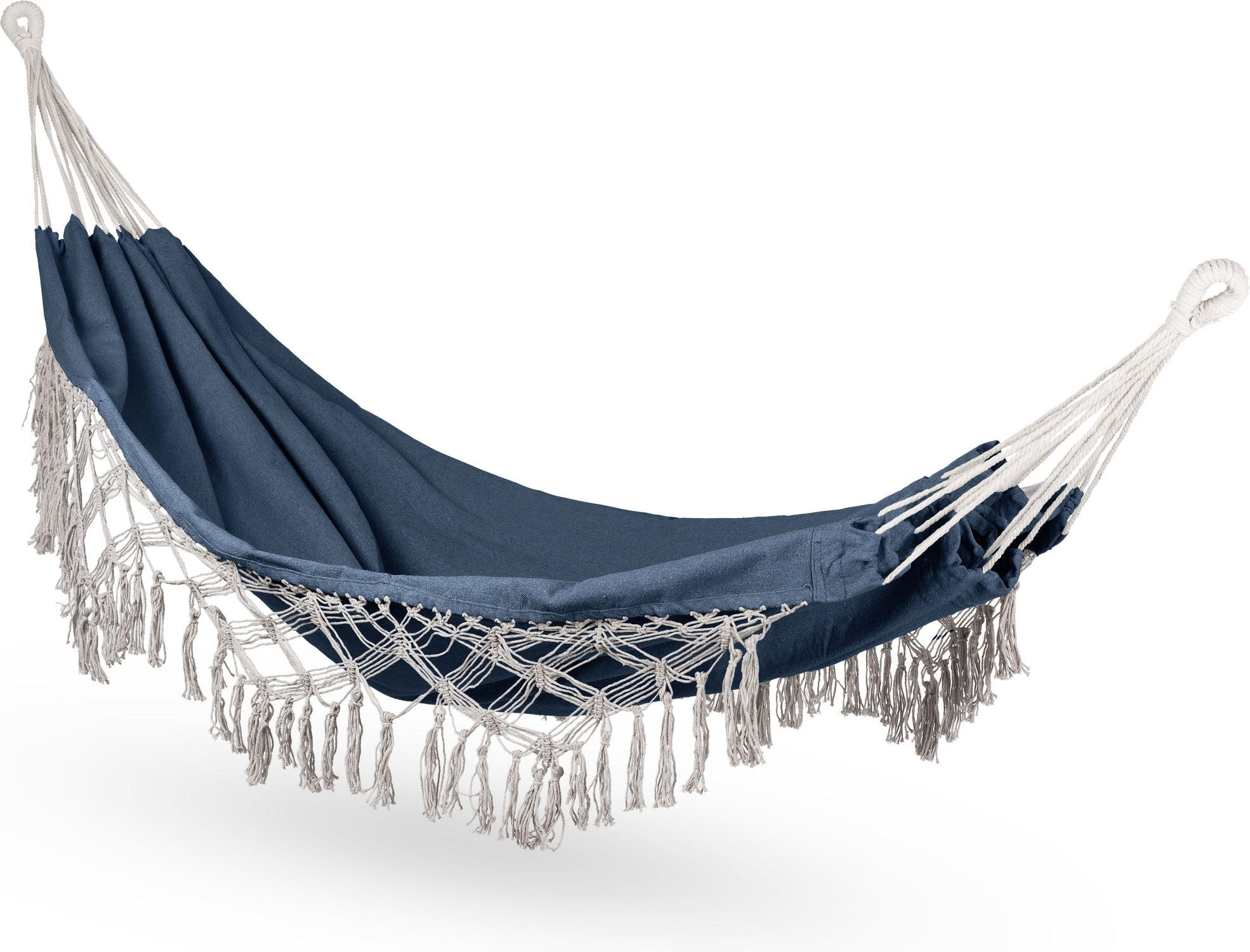 HÄNGEMATTE 200/150 cm, bis 200 kg - Blau, Textil (150/1/200cm) - Outtec