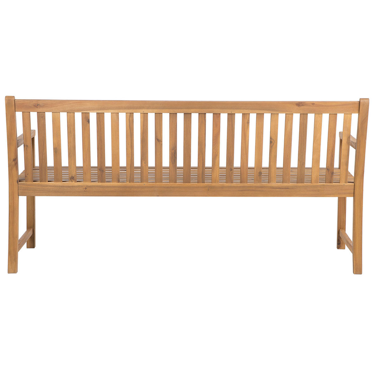 GARTENBANK zertifiziertes Holz hellbraun 180 cm Vivara - Hellbraun, Holz (180/88/67cm) - Beliani