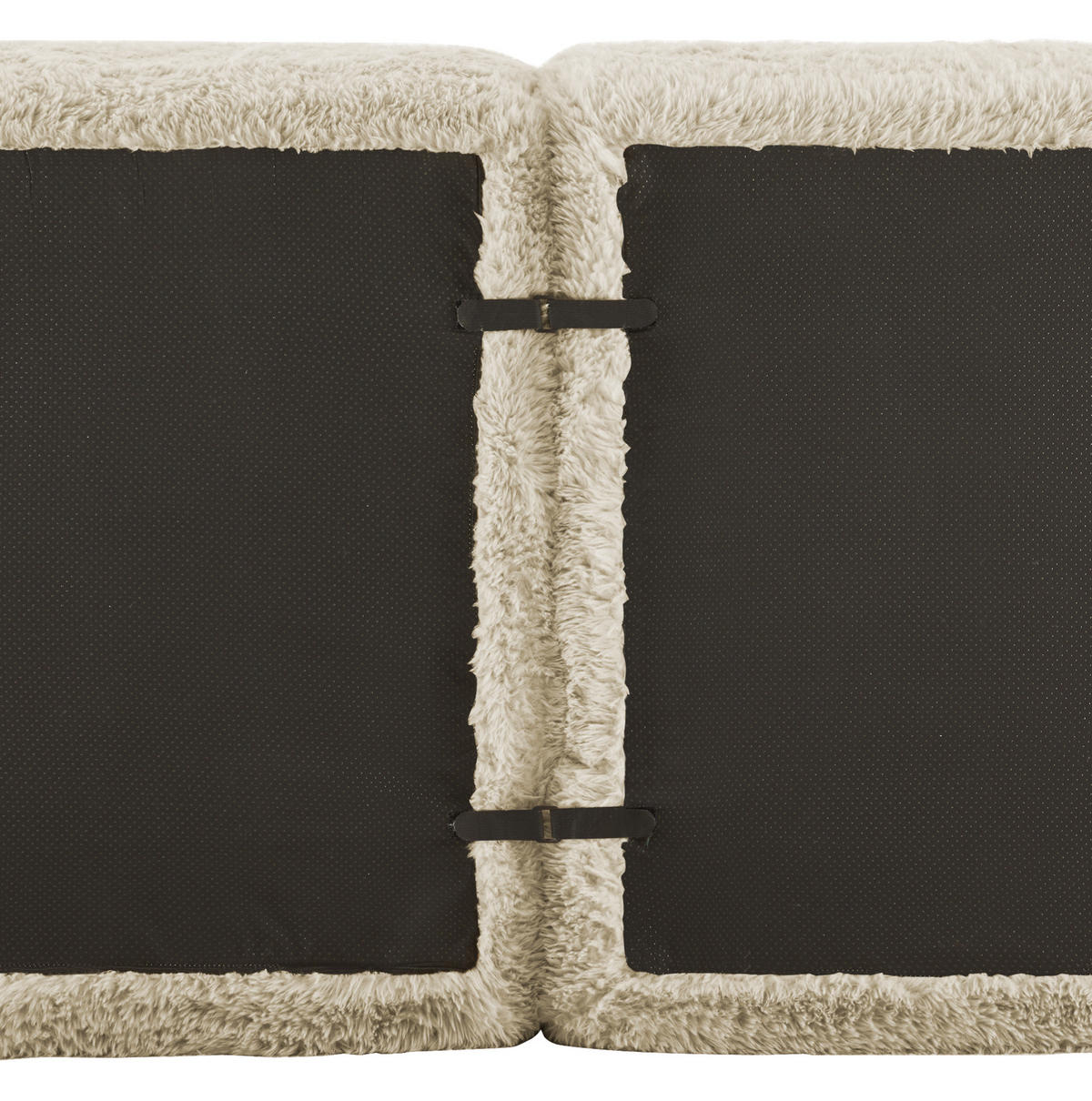 SOFA 2-Sitzer modular rahmenlos Plüsch Light Khaki - Beige, Kunststoff (104/73/204cm) - Meubliv