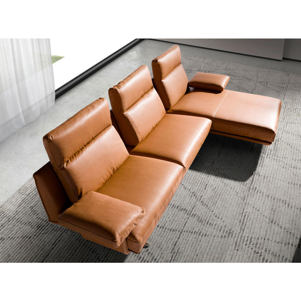 Thumbnail - Angel Cerda Ecksofa, Terra cotta, Leder, L-Form, 333x169 cm, FSC 100%, Wohnzimmer, Sofas & Couches, Wohnlandschaften, Ec...