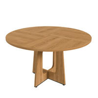 JÍDELNÍ STŮL v barvě dubu s MDF deskou a ořechovou dýhou do jídelny a obývacího pokoje, 120×120×76 cm - barva dubu, kompozitní dřevo (120/120/76cm) - STILVORA