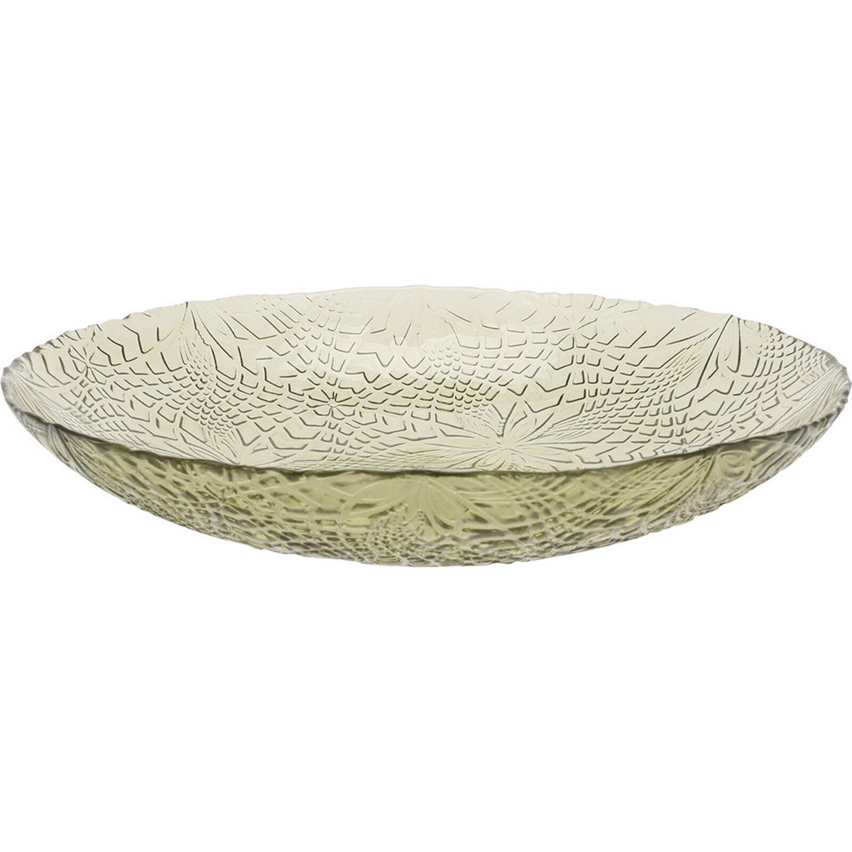 SCHALE Glas Grün 21/21/3.5 cm Glas - Grün, Glas (21cm) - Mondex