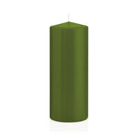 STUMPENKERZEN Olive Ø 78 x 200 mm, 8 Stück - Olivgrün, Paraffin (8/20cm) - Wiedemann Kerzen