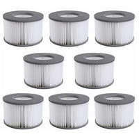 FILTERKARTUSCHE 8-teiliges Set für aufblasbare Pools - Grau, Textil (1/15/10cm)