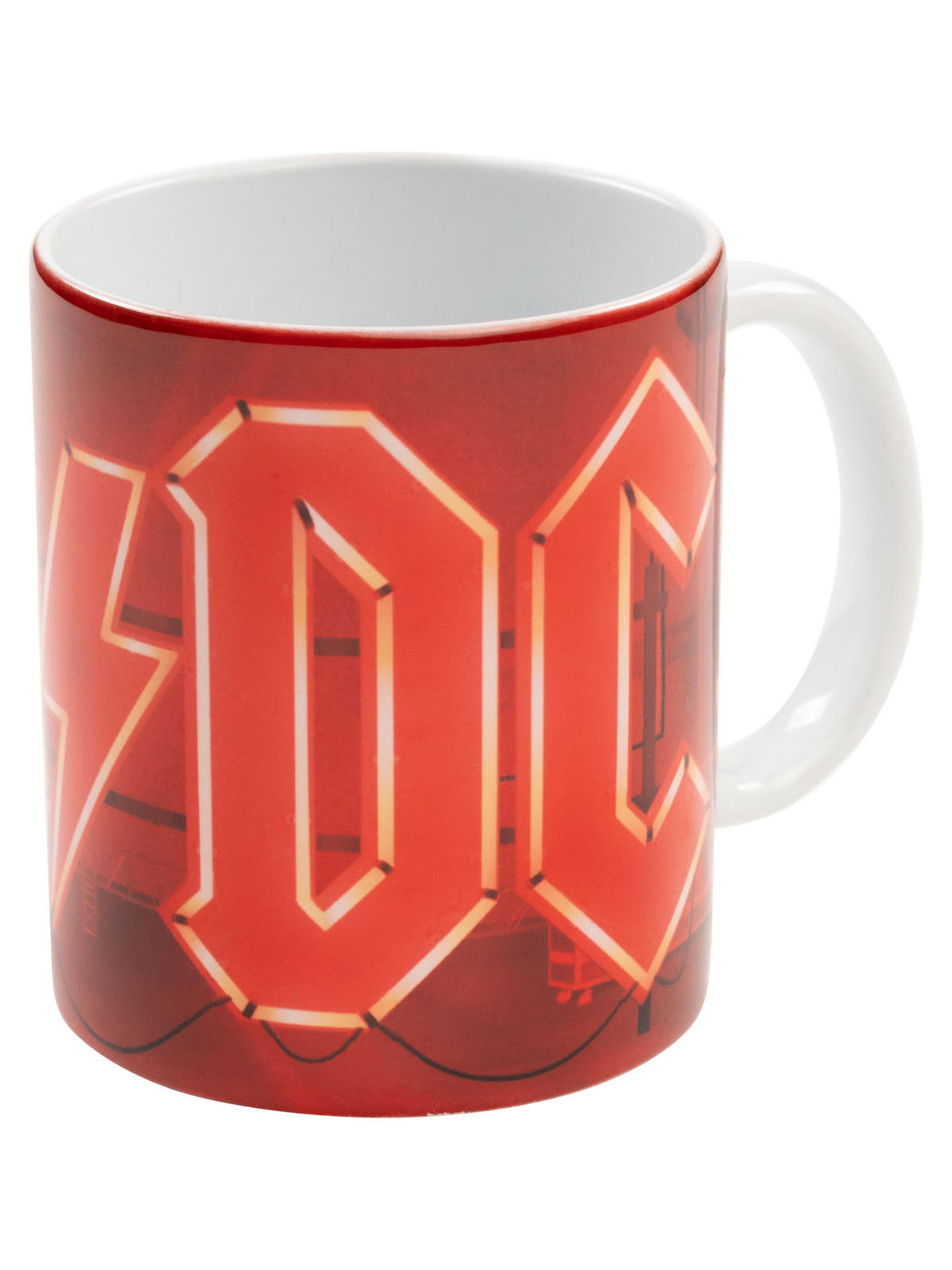 KAFFEEBECHER AC/DC LED Blitz Rot 320 ml - Rot, Keramik (0.32L) - United Labels