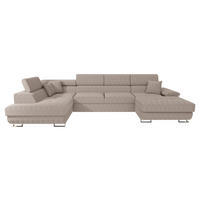WOHNLANDSCHAFT Cotere Bis Cord, Seite: Links - Sahara, Holz/Textil (345/91/202cm) - MIRJAN24