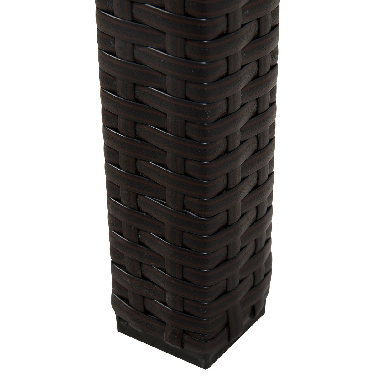 GARTENTISCH Rattan dunkelbraun 220/100 cm Italy - Dunkelbraun, Kunststoff (220/100/74cm) - Beliani