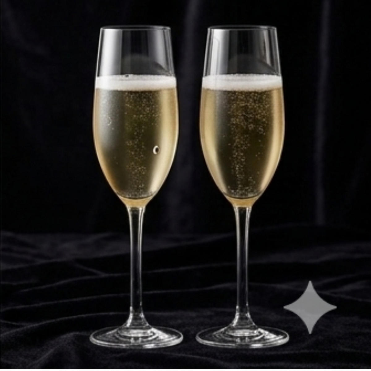 CHAMPAGNERGLÄSER, Kristall, 2er Set, Sektgläser, Kristallglas, spülmaschinenfest, hochwertig, Party, Hochzeit, elegant, Trinkgläser, Geschenkidee - Transparent, Glas (0.5L) - Tefal