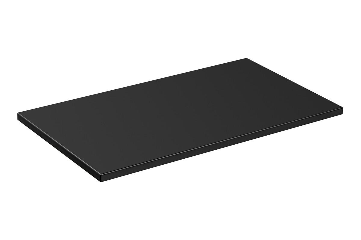 BADMÖBEL-SET 5 Teile - Adel Black A BM54 in Schwarz / Matt - Schwarz, Holz (80/140/46cm)