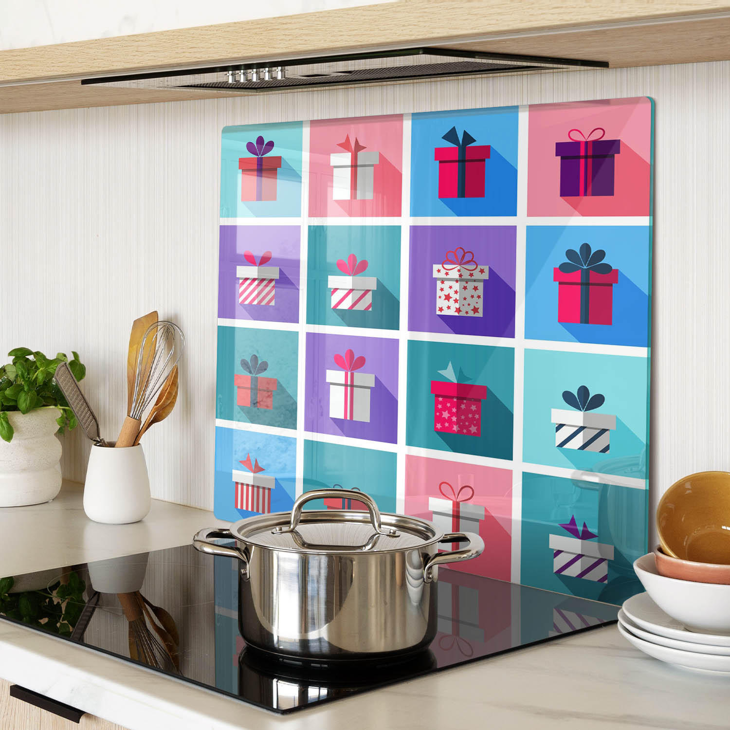 GLASPLATTE 60x52 cm Geschenke - Multicolor, Glas (60/0.4/52cm) - TULUP