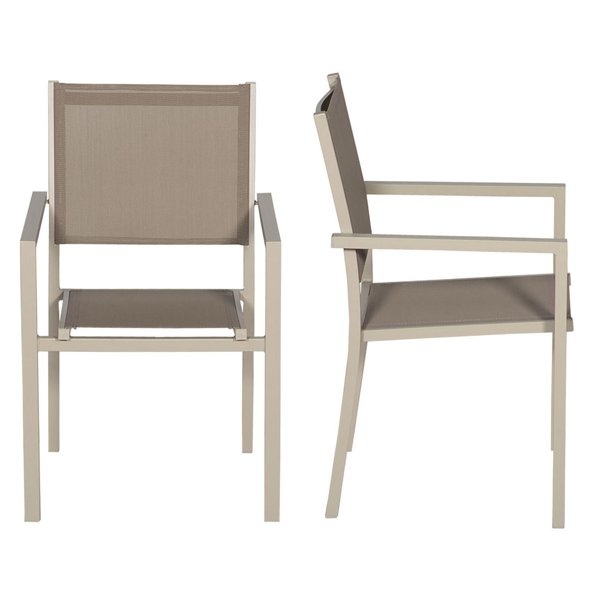 GARTENSTÜHLE Taupe 6er-Set - Braun, Kunststoff (57/89.5/56.5cm) - Happy Garden
