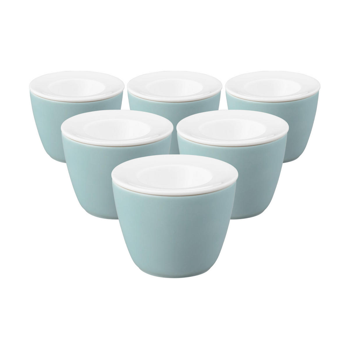 SNACK AND EGG Life Fashion Green Chic ø 6,8 cm 6er Set - Grün, Keramik (6.8/5.5/6.8cm) - Seltmann Weiden