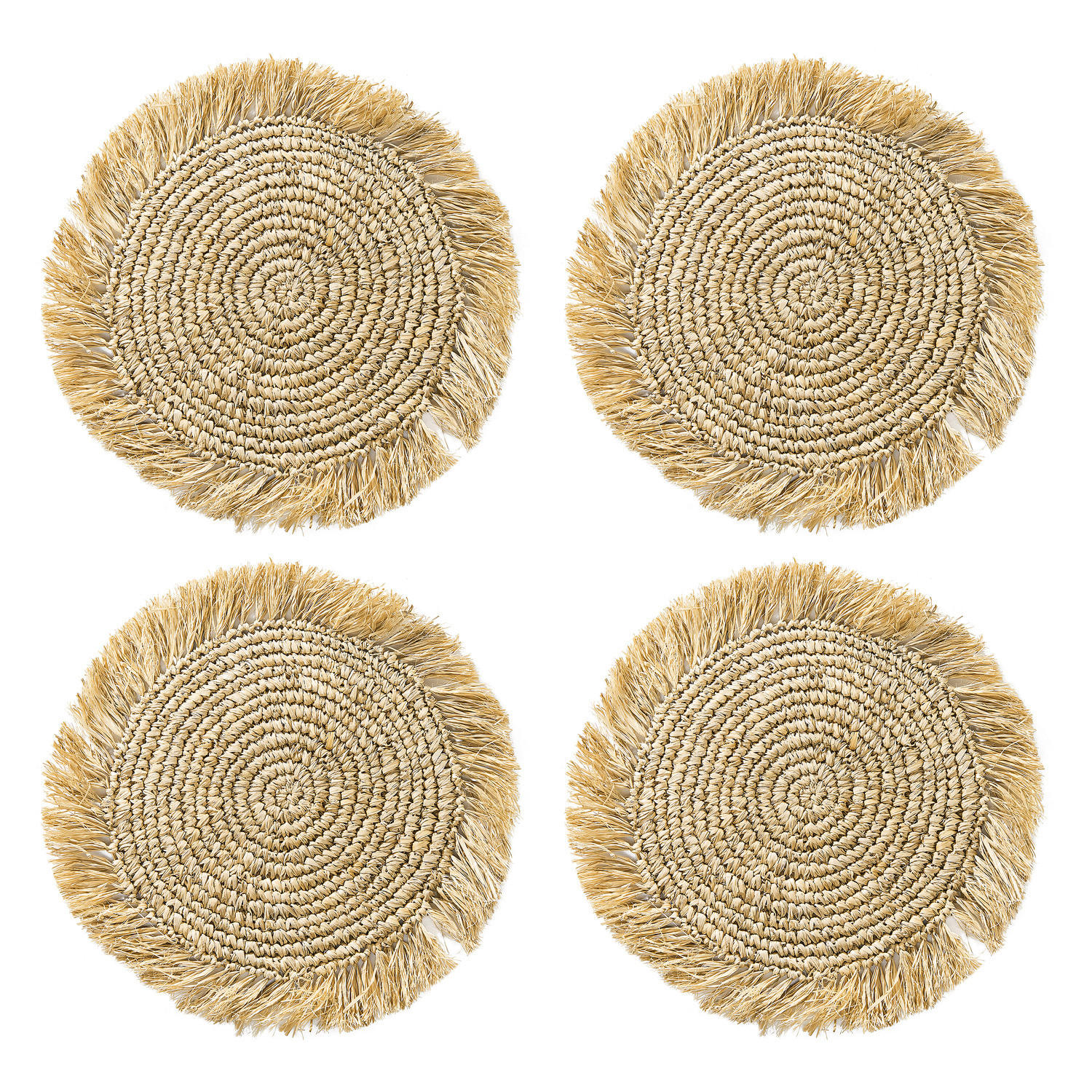 PLATZSET (4er Set) Raffia - Braun, Naturmaterialien (41/41cm) - BUTLERS