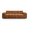 SOFA Kendal aus Samt kamel 4 Sitzplätze - Hellbraun, Textil (255/79/103cm) - Micadoni