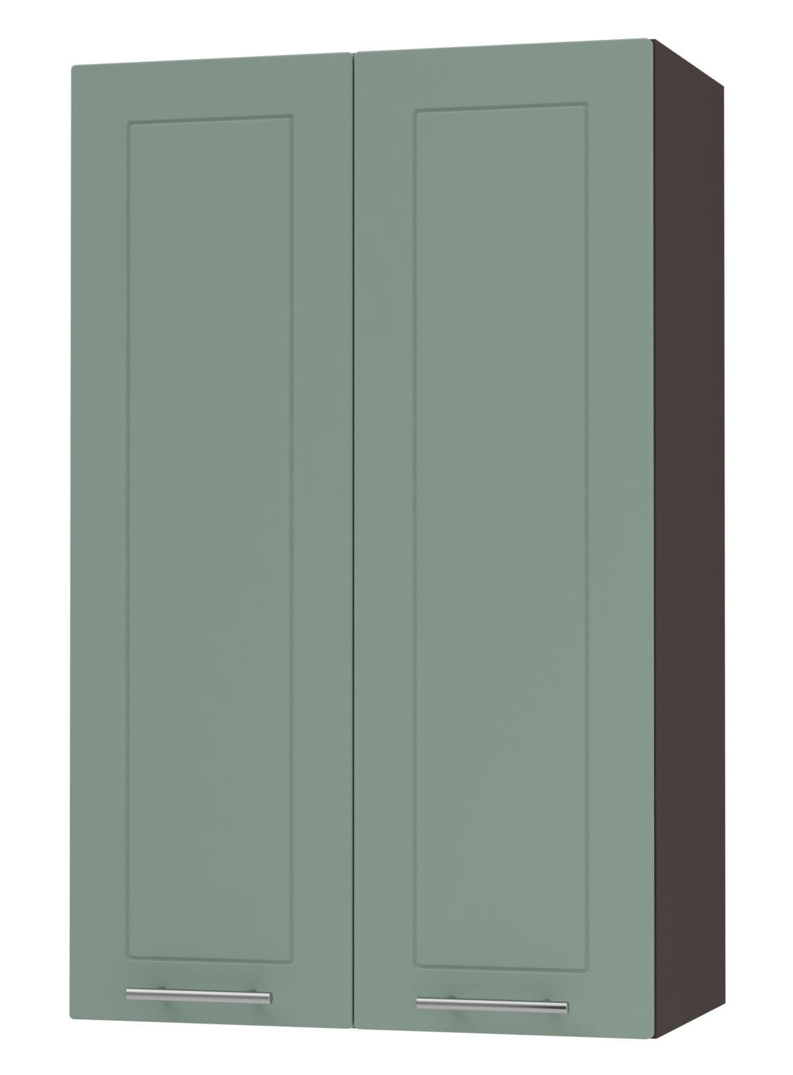 Feldmann-Wohnen Küchenhängeschrank Mintgrün, Dunkelgrau 60x96x32.5 cm