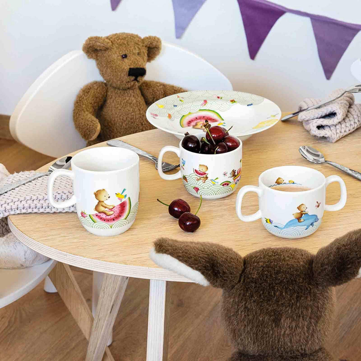 FRÜHSTÜCKSSET Hungry as a Bear bunt 2er Set - Multicolor, Keramik (1/1/1cm) - Villeroy & Boch