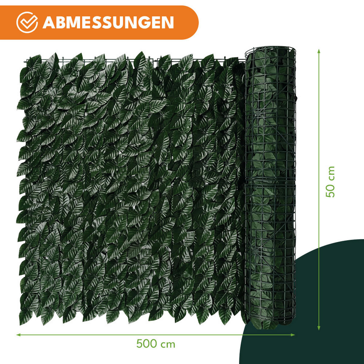 KUNSTPFLANZE Efeu 500x50cm - Grün, Kunststoff (50cm) - KRUMAD