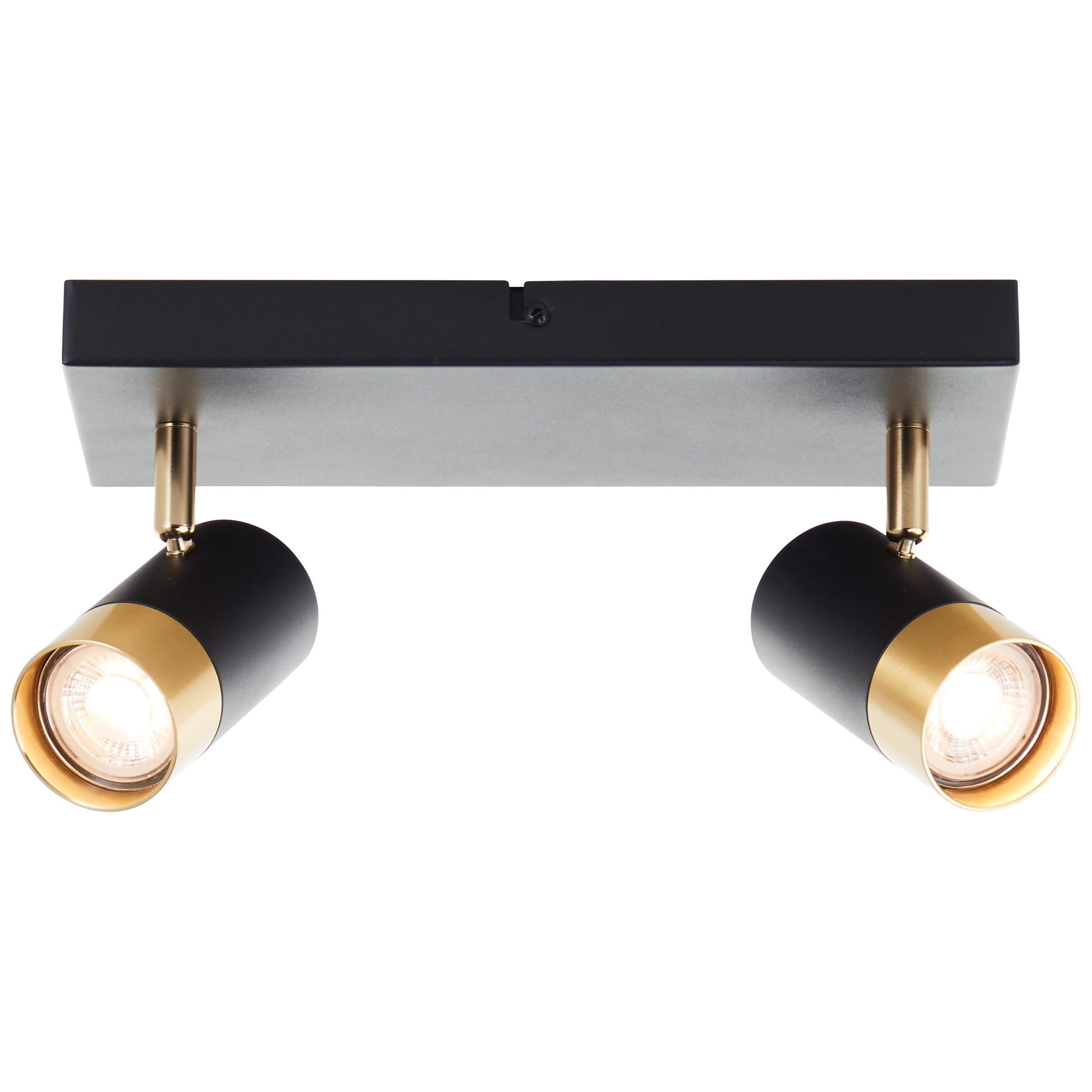 LED SPOT Vigolo Sand Schwarz/matt gold 12,5/33/15 cm - Multicolor, Metall (5cm) - Brilliant