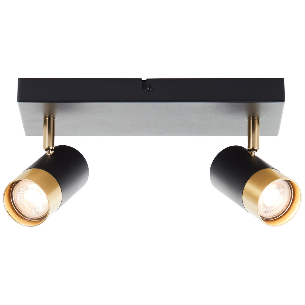 LED SPOT Vigolo Sand Schwarz/matt gold 12,5/33/15 cm - Multicolor, Metall (5cm) - Brilliant