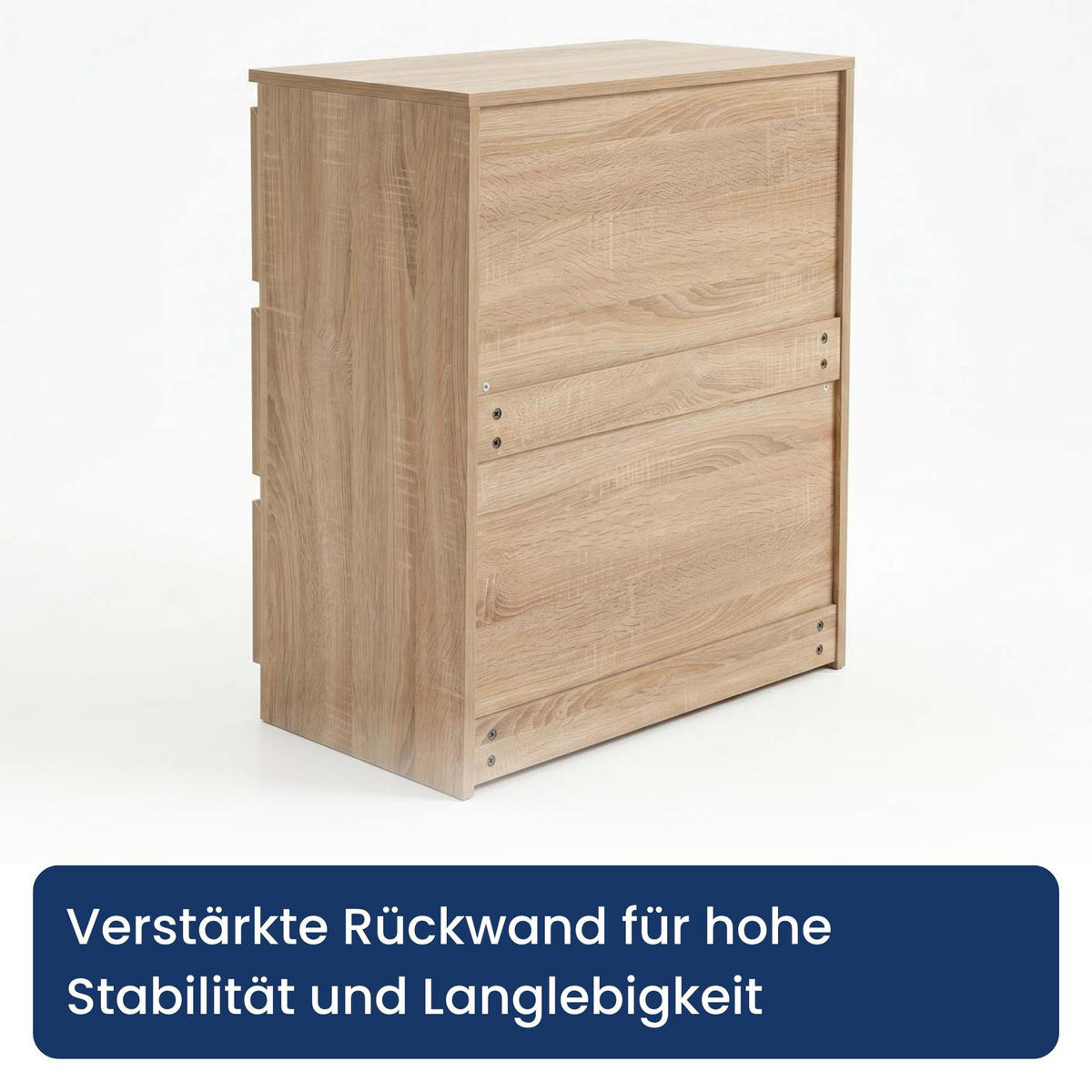 KOMMODE mit drei Schubladen in Sonoma - Sonoma Eiche, Holzwerkstoff (70/77/40cm) - Home Collective