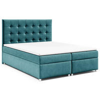 BOXBETT mit Bettkasten Trinity K-12 Bonellfederkern - Hellblau, Holz/Holzwerkstoff (180/200cm) - Best For Home