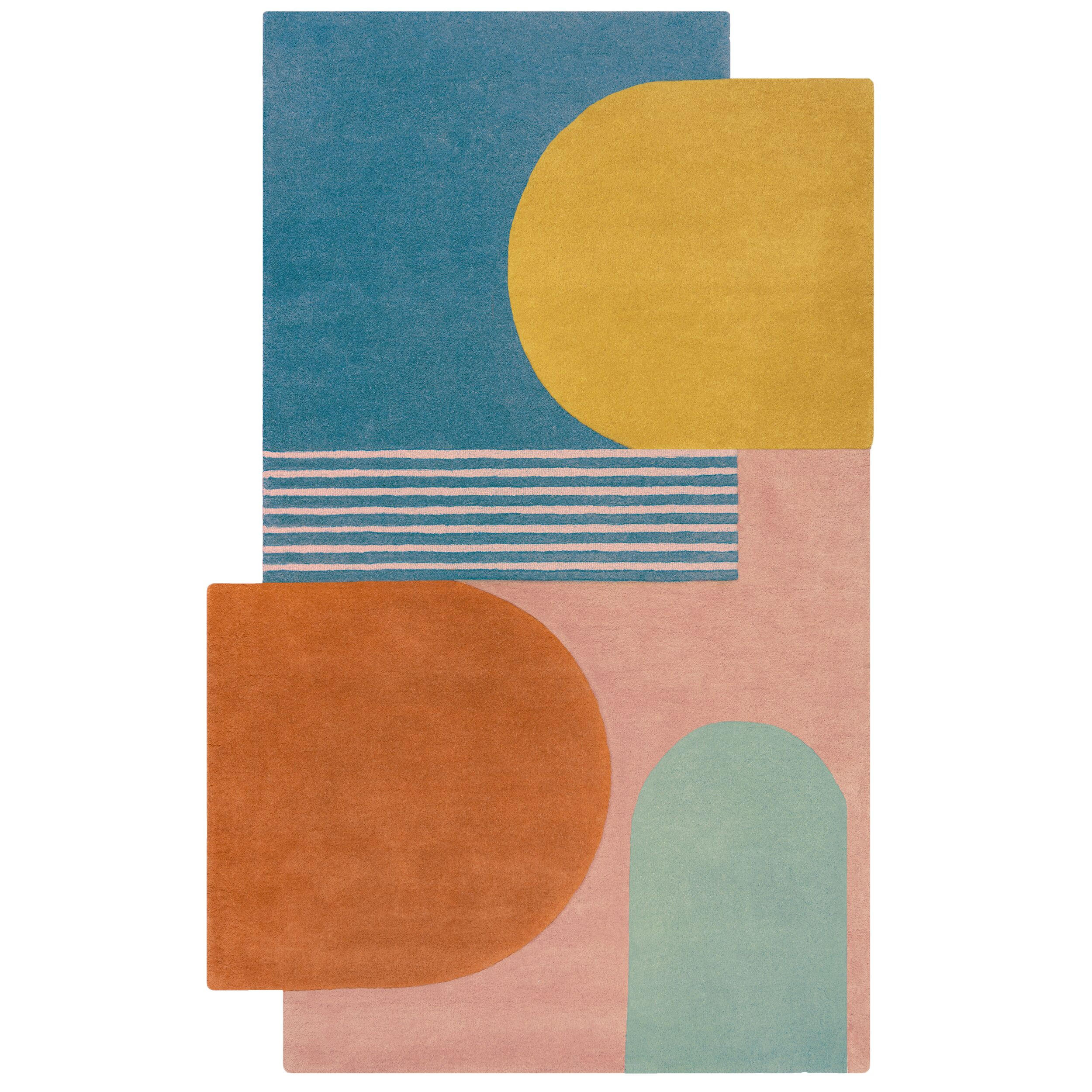 WOLLTEPPICH Rauten-Pastell, geometrisch THAMES LILY - Multicolor, Textil (120/180cm) - KADIMA DESIGN