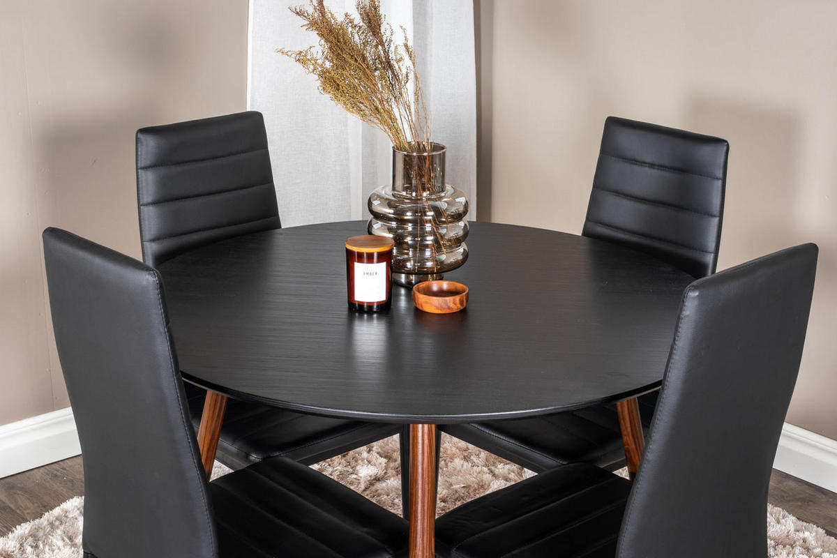TISCHGRUPPE Schwarz - Schwarz, Holzwerkstoff (100/75/100cm) - ebuy24