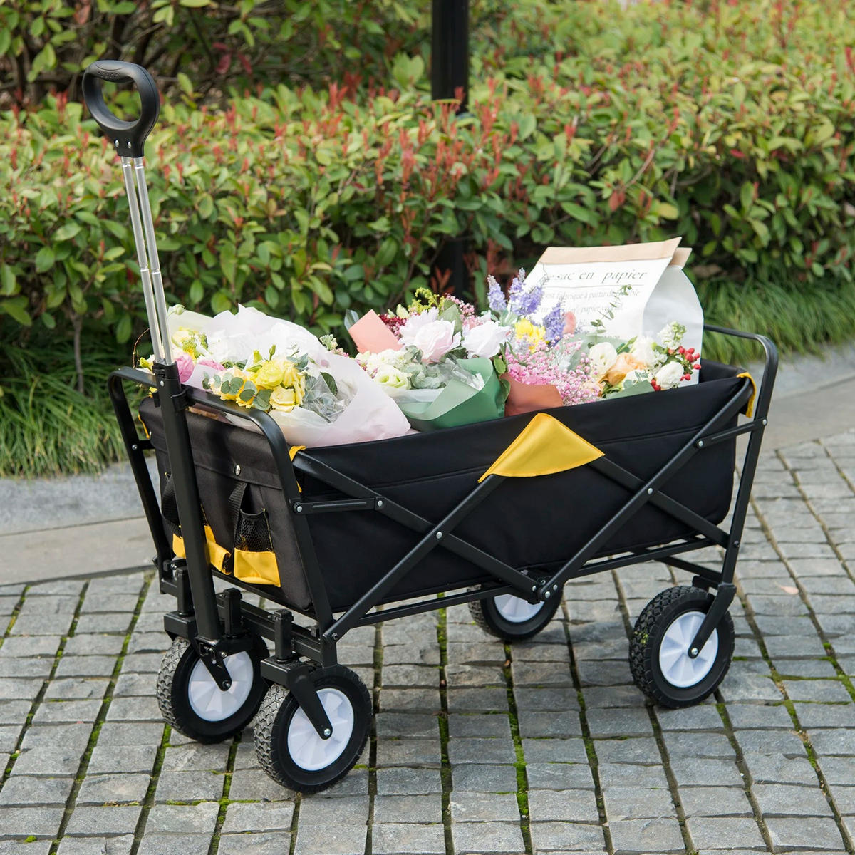 GARTENWAGEN Faltbar Blau Grau 1 Stück - Blaugrau, Textil/Metall (100/51cm) - Kaket