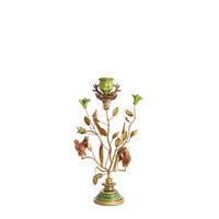 KERZENHALTER Soryn Grün 19/9/35 cm - Grün, Metall (9/35/19cm) - Light & Living