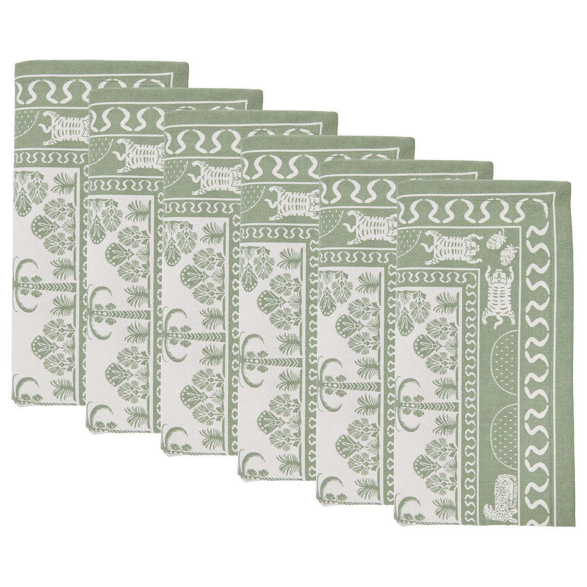 SERVIETTE (6er-Set) Monteverde 42x42 cm - Grün, Textil (42/42cm) - Butlers