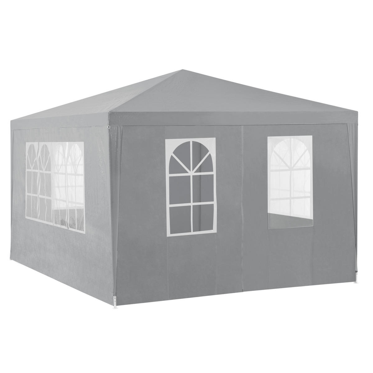 PARTYZELT Wedau - Dunkelgrau, Kunststoff/Metall (400/255/300cm) - casa.pro
