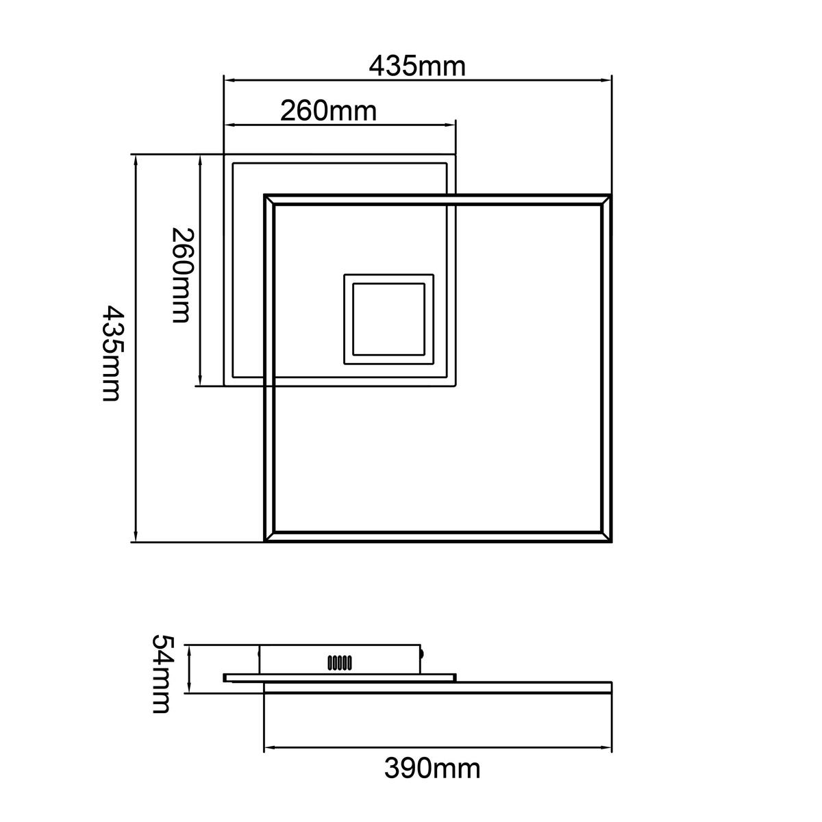 DECKENAUFBAU-PANEEL Iorgo G99785/76 - Beige, Metall (43.5/43.5/5.4cm) - Brilliant