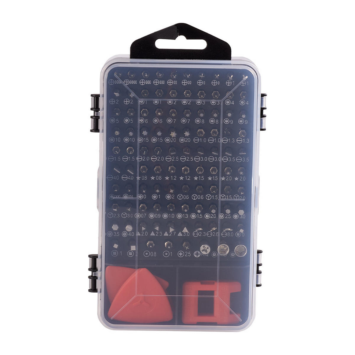 SCHRAUBENDREHER-SET für Feinmechaniker 115-in-1 multifunktionales in Rot - Schwarz, Metall (10.5/17.8/5.1cm) - Livingandhome