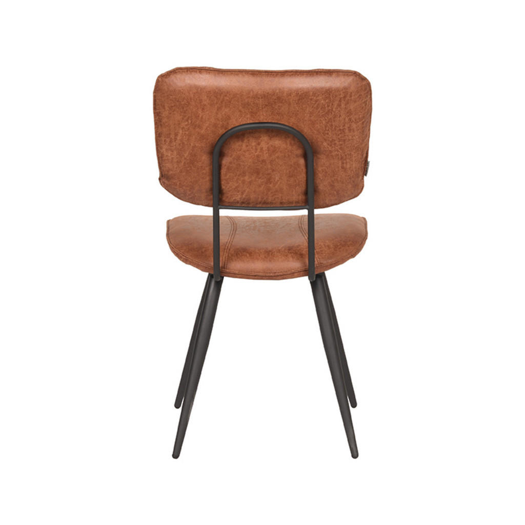 Thumbnail - Label51 Esszimmerstuhl, Braun, Leder, 1-Sitzer, 49x87x60 cm, Esszimmer, Stühle, Esszimmerstühle, Vierfußstühle