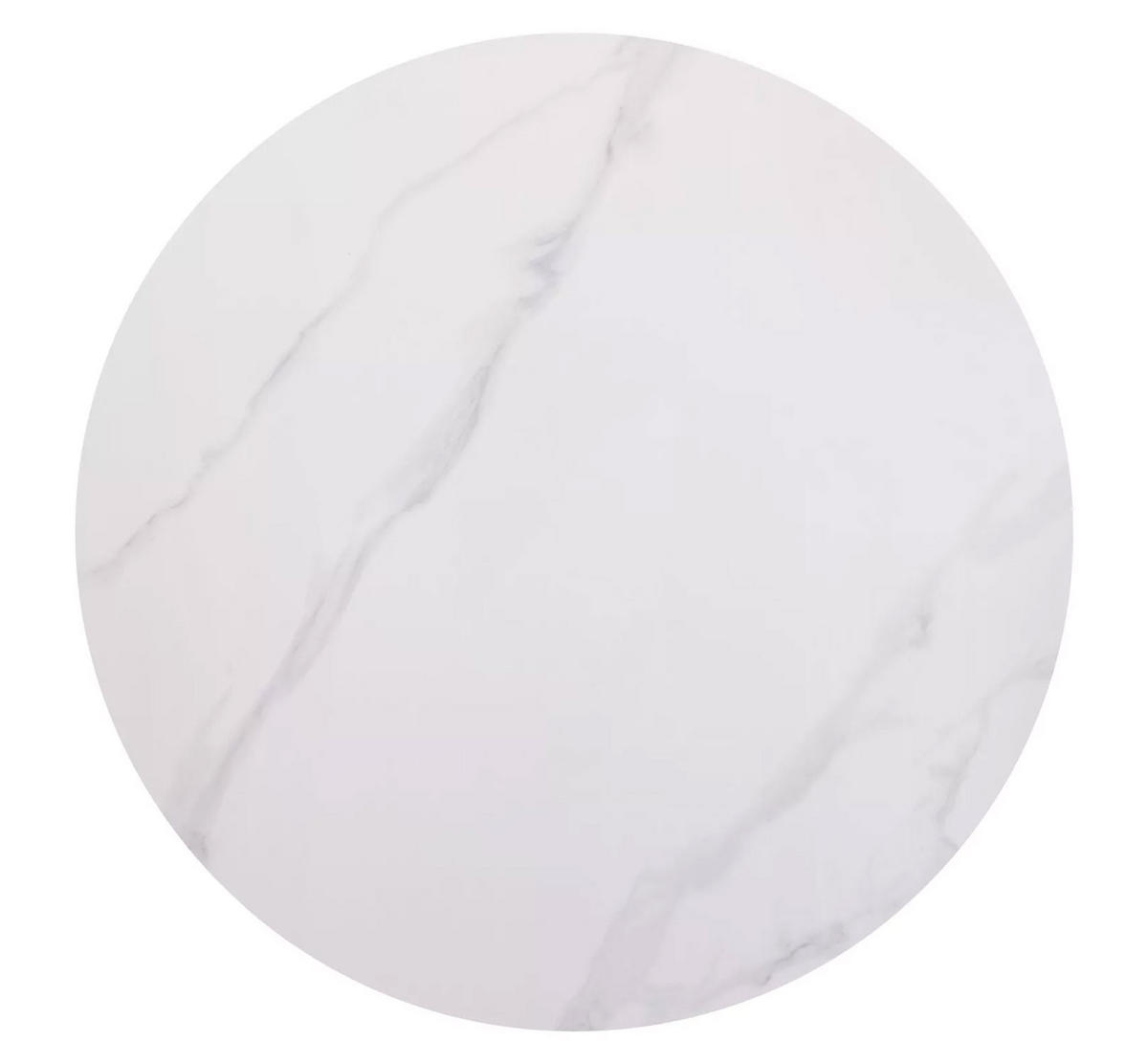 ESSTISCH Rion Marmor Weiß 90 / 90 / 76cm - Schwarz/Weiß, Holz/Keramik (90/90/76cm) - Feldmann-Wohnen