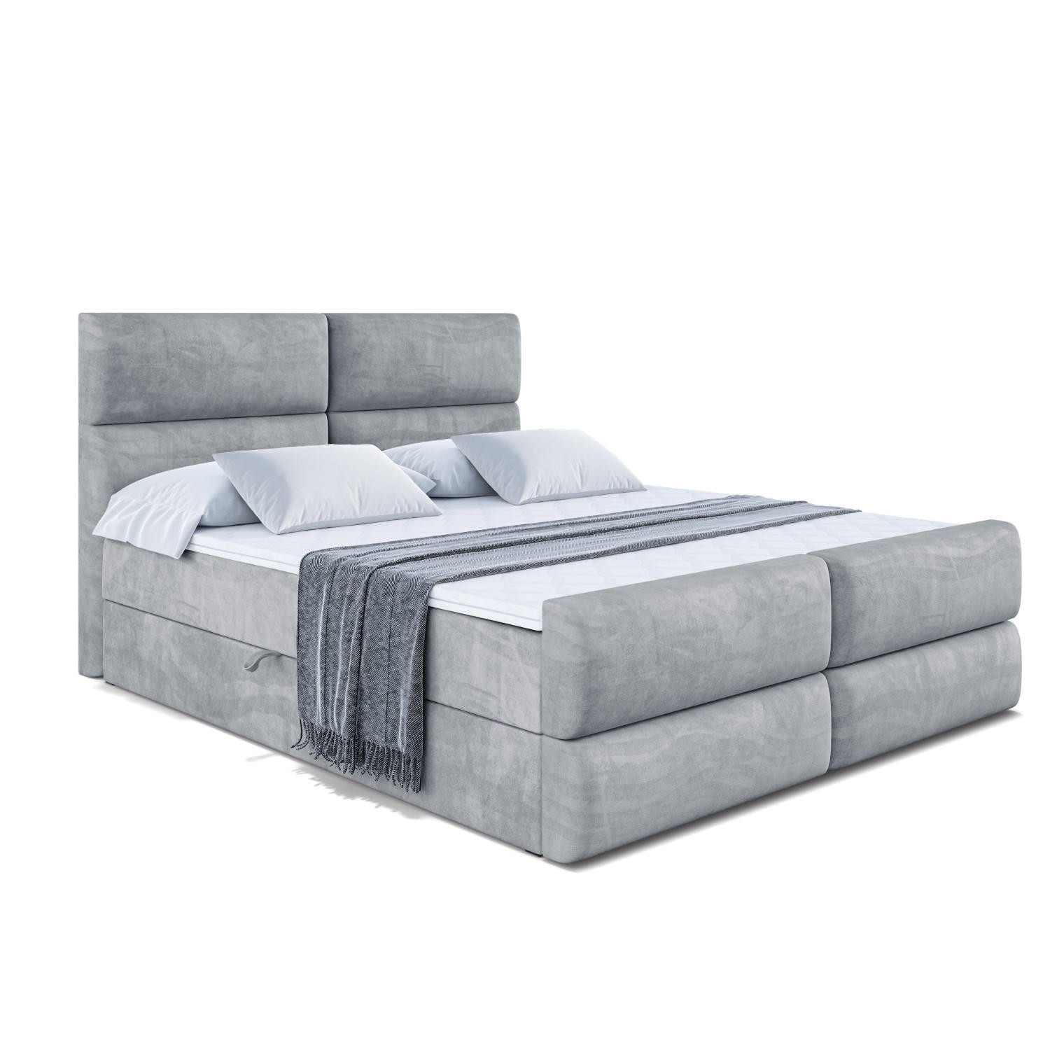 Altdecor Boxbett Grau 160x200 cm