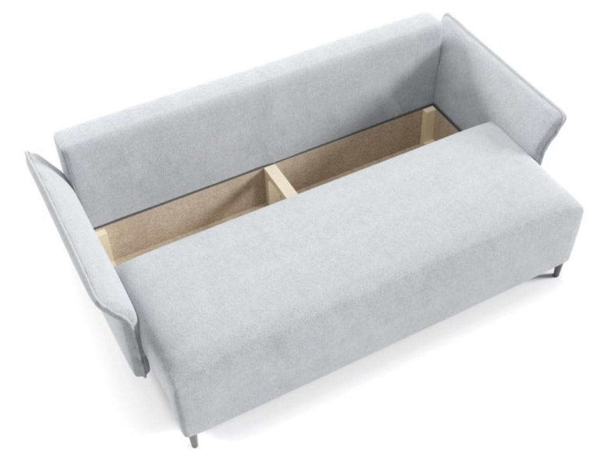 SOFA Dunkel Olive Aszton Mit Dünnen Armlehnen - Grün, Naturmaterialen/Textil (235/100/86cm) - Sepro Meble