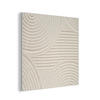 AKUSTIKPANEEL Muster - Abstrakt - Weiß 90x90 cm - Beige, Textil (90/0.9/90cm) - MuchoWow