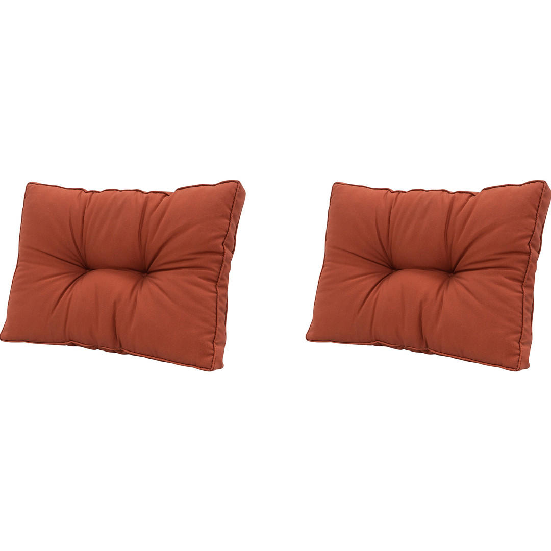 RÜCKENKISSEN Panama 43/60 cm 2er-Set - Rot, Textil (60/8/43cm) - Madison