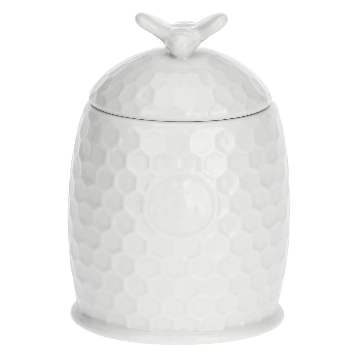 HONIGTOPF mit Honiglöffel 12 x 8 cm - Multicolor, Keramik (8/10/8cm)