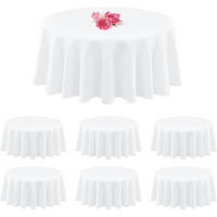 TISCHDECKE rund 6er Set Weiß 229 cm - Weiß, Textil (229/229/1cm)