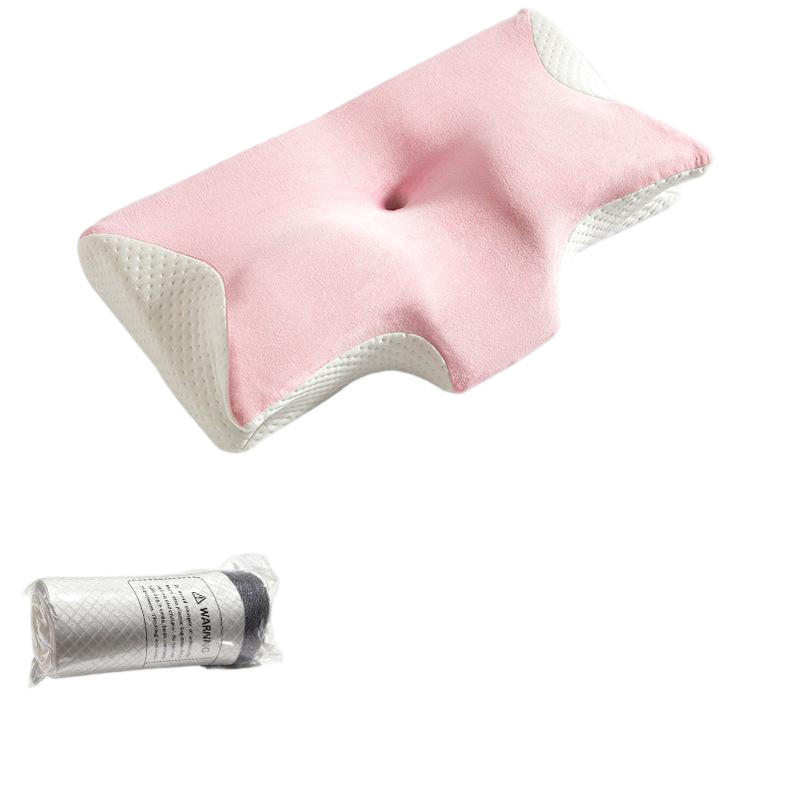 NACKENKISSEN ，Ergonomisches , 62 x 37 x 12 cm - Pink, Textil (62/37cm)