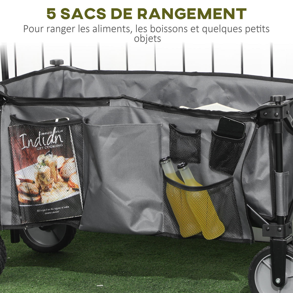 GARTENWAGEN DE-18764 Dunkelgrau - Dunkelgrau, Metall (55/93/108cm) - ComfortXL
