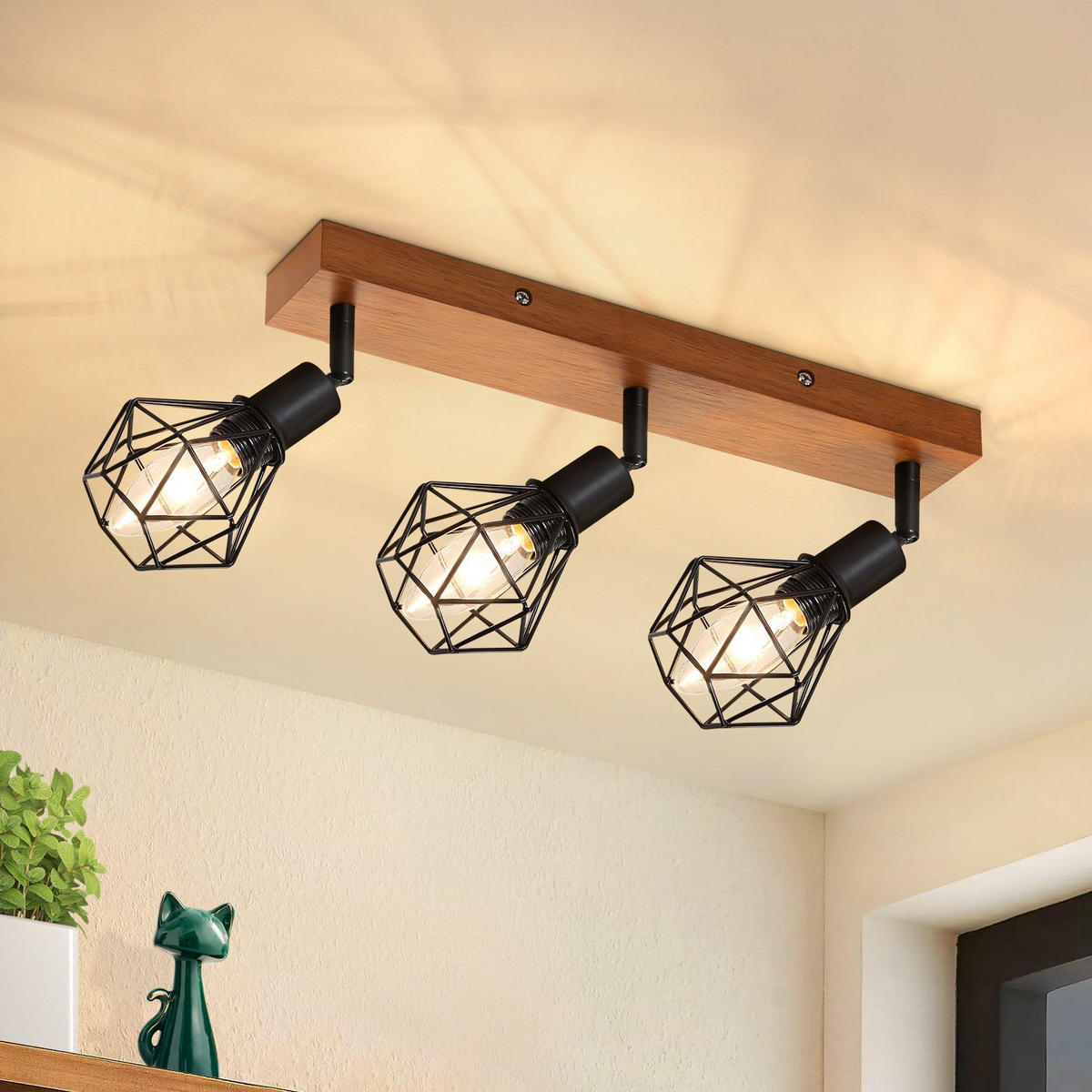 DECKENSTRAHLER Heinz 14/9/36cm - Schwarz, Metall (14/9/36cm) - ZMH