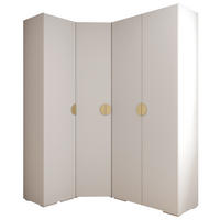 GARDEROBEN-SET 236,7/181,7/47 - Goldfarben/Schwarz, Holz/Kunststoff (181.7/236.7/47cm) - Abiks Möbel