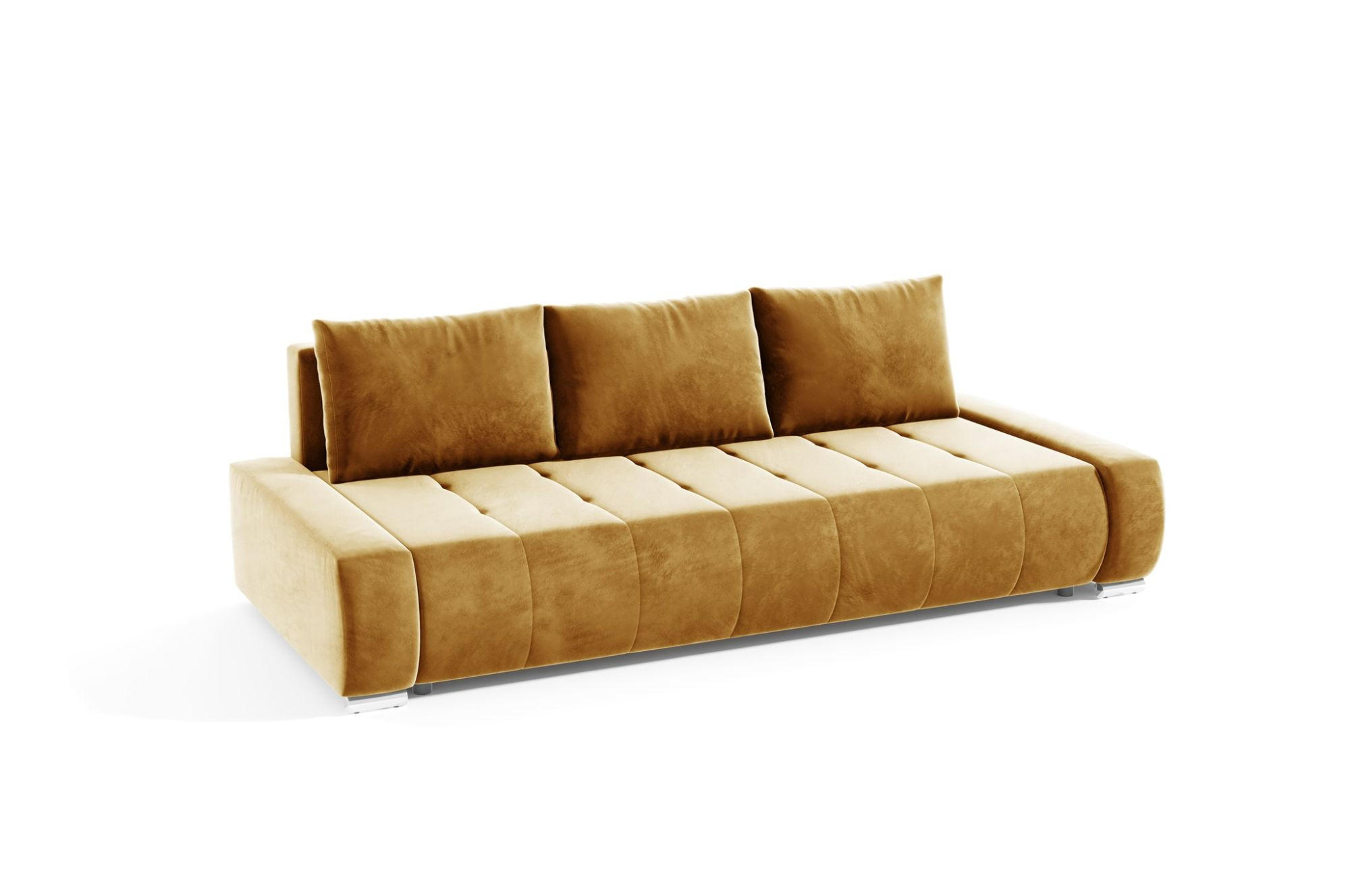 SCHLAFSOFA Vogar In Monolith - Dunkelgelb, Holzwerkstoff/Textil (240/85/110cm) - Fun Möbel